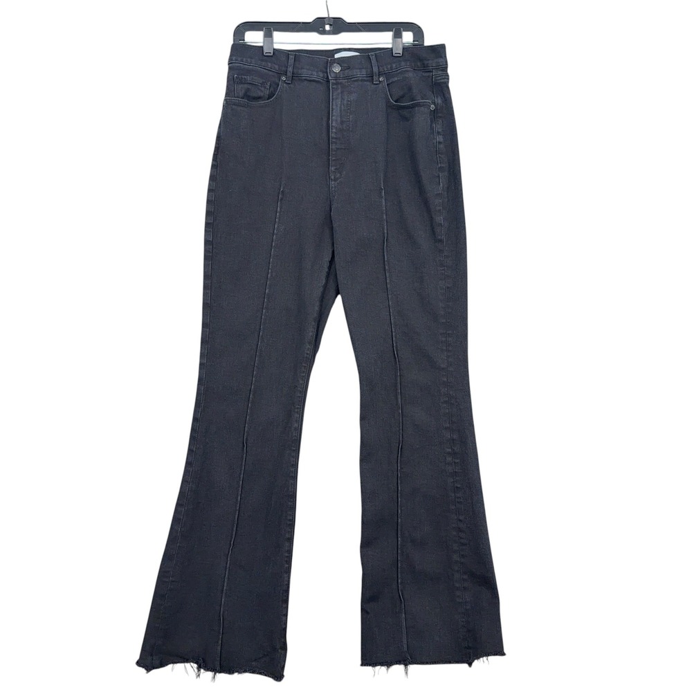 LOFT The Slim Flare Women 12 31 Cotton Elastane Black Jeans‎